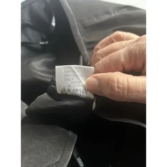 Tadashi Shoji Collection Flutter Taffeta Maxi Skirt Womens Size 8 Black Formal - Picture 5 of 8